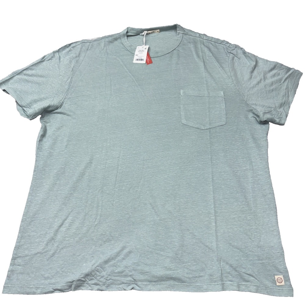 MARINE LAYER  Mens XL Surf Spray Green Pullover Slub Pocket Tee Hemp NWT